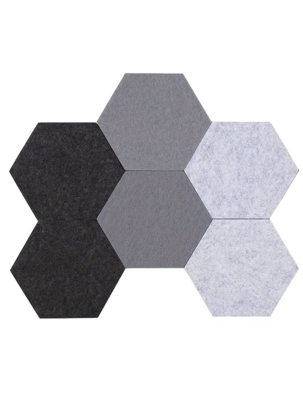 12-Pack Hexagon Felt Bulletin Board Tiles – 7.5”